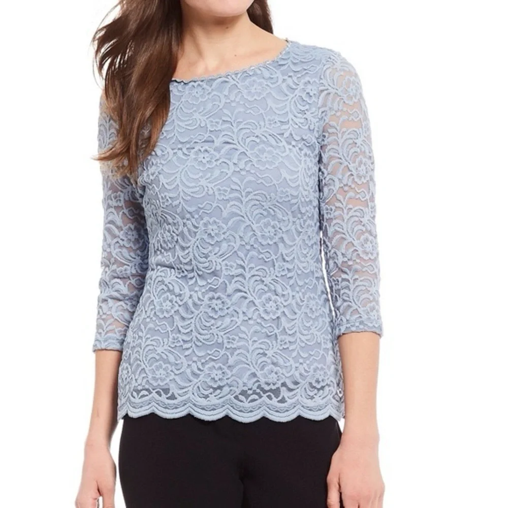 Karl Lagerfeld Lace Blouse - Light Blue - Picture 1 of 6